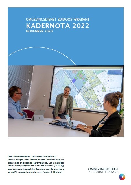 Kaft van Kadernota 2022 Omgevingsdienst Zuidoost-Brabant